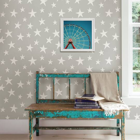 NuWallpaper Stardust Gray Peel & Stick Wallpaper